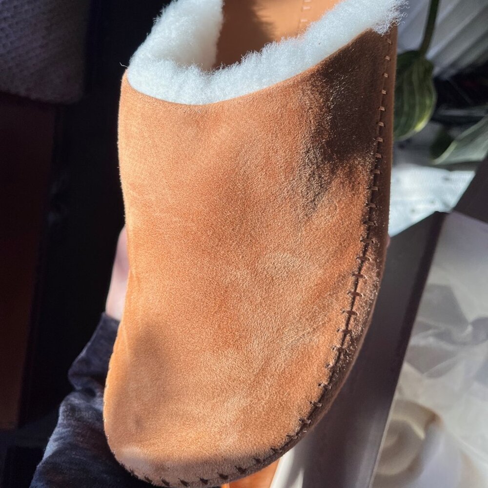NWT Jenni Kayne Shearling Lined Moc Clog - Size 38 (Saddle)